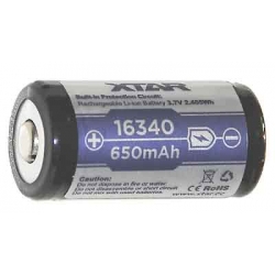 Akumulator Li-ion 16340 3-7V 650 mAh Xtar z zabezpieczeniem