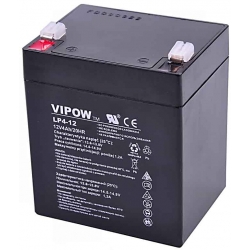 Akumulator agm żelowy VIPOW 12V 4.0Ah