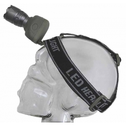 Latarka czołowa 1 LED zoom na 3 baterie LR03