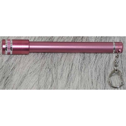 Latarka 2xR03 metalowa różowa