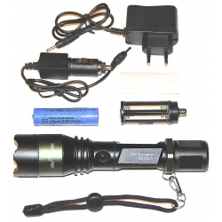 #latarka #policyjna #wojskowa #taktyczna #LED #T6 #BL1826 #ładowalna #12V #230V