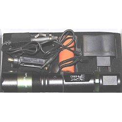 Latarka policyjna wojskowa taktyczna LED T6 BL1828 ładowalna 12V i 230V